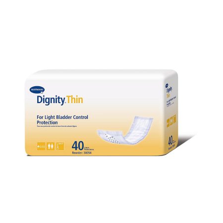 Dignity Thin - Bladder Control Pad 3-1/2 X 12 Inch Light Absorbency Polymer Core One Size Fits Most Adult Unisex Disposable - 30054