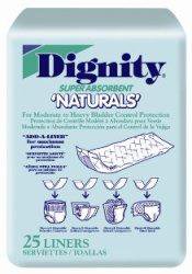 Hartmann Dignity Incontinence Liner 12 Inch Length Moderate Absorbency Polymer One Size Fits Most Unisex Disposable - 26955
