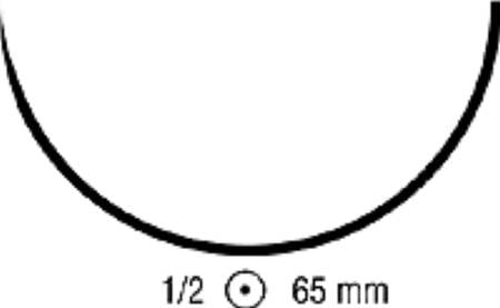 Covidien Polysorb Suture with Needle Absorbable Coated Undyed Suture Braided Polyester Size 2 60 Inch Suture 1-Needle 65 mm Length 1/2 Circle Taper Point Needle - CL880