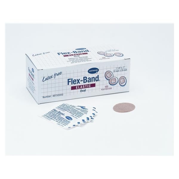 Hartmann USA Bandage Fabric Flex-Band 1.25X1" Flexible Flesh Lf 100/Bx, 24 Bx/Ca - 46150000