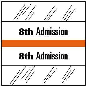 Tabbies  Admission Index Tabs & Chart Divider Sheets- 1-1/2"H x 1-1/2"W, 100 per Pack