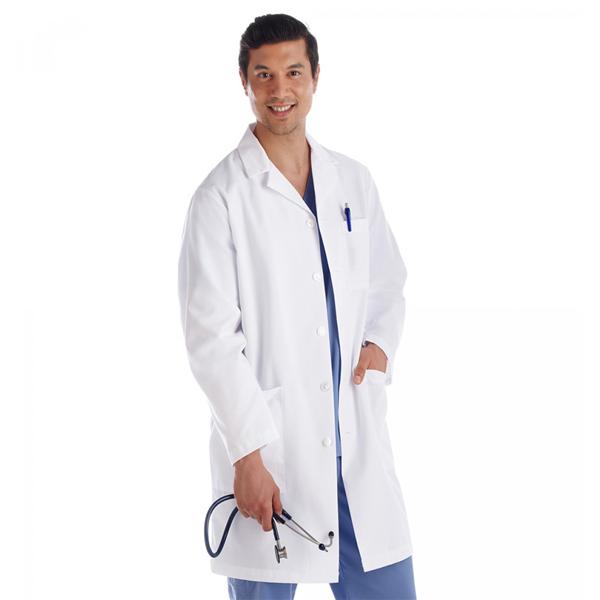 White Swan Uniform. Lab Coat 65% Polyester / 35% Cotton Meta Fundamentals Mens White 4X Large 38" Ea - 15112-011-4X