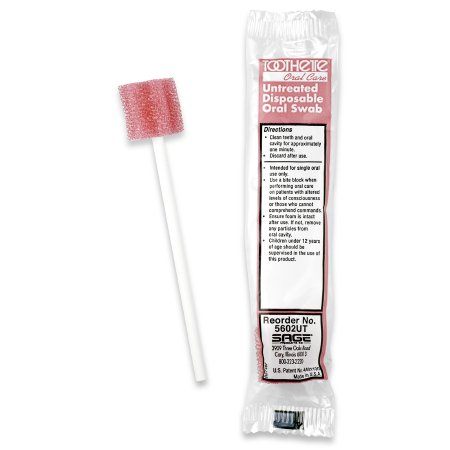 Toothette - Oral Swabstick Foam Tip Untreated - 5602UT