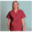 Fashion Seal Shirt Scrub Womens Large Sangria Ea - 7016-L