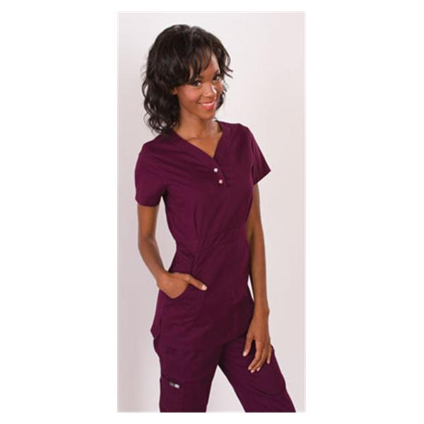 koi Design Shirt Scrub 175 Justine Womens Medium Merlot Ea - 175-48-M