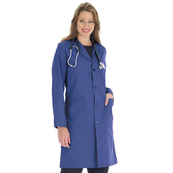 META By White Swan Lab Coat 65% Polyester / 35% Cotton Meta Unisex Navy Large 40 In Each - 6116-014-L