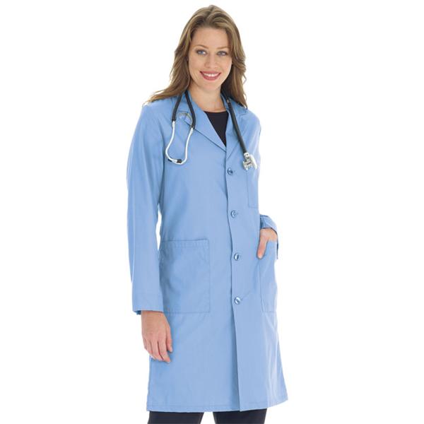 META By White Swan Lab Coat 65% Polyester / 35% Cotton Meta Unisex Light Blue Small 40 In Ea - 6116-019-S