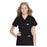 Landau Uniforms Shirt Scrub 70224 Faux Wrap Womens X-Small Black Ea - 70224BKP XS
