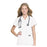 Landau Uniforms Shirt Scrub 70224 Faux Wrap Womens X-Small White Ea - 70224WHI XS