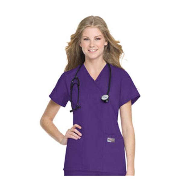 Landau Uniforms Shirt Scrub 70224 Faux Wrap Womens X-Small Grape Ea - 70224RPP XS