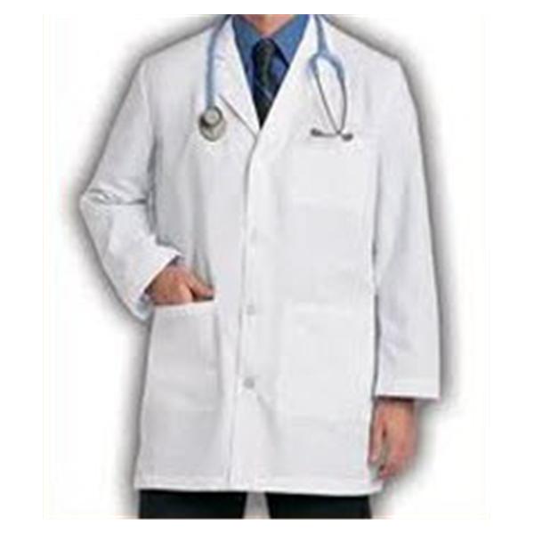 Landau Uniforms Lab Coat 55% Cotton / 45% Polyester Mens White Size 34 35.5 In Ea - 3166WWY34