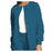 Cherokee Workwear Jacket Warm-Up 65% Polyester / 35% Cotton Womens Caribbean Blue Md 3 Pockets Ea - 4350-CARW-M