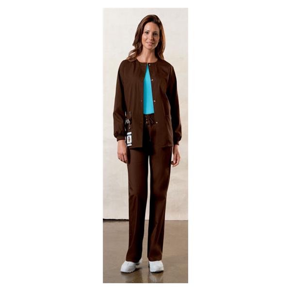 Cherokee Workwear Jacket Warm-Up 65% Polyester / 35% Cotton Womens Chocolate 2X Large 3 Pockets Ea - 4350-CHCW-2X