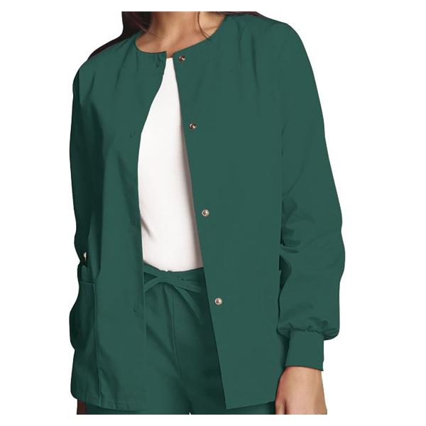 Cherokee Workwear Jacket Warm-Up 65% Polyester / 35% Cotton Womens Hunter Large 3 Pockets Ea - 4350-HUNW-L