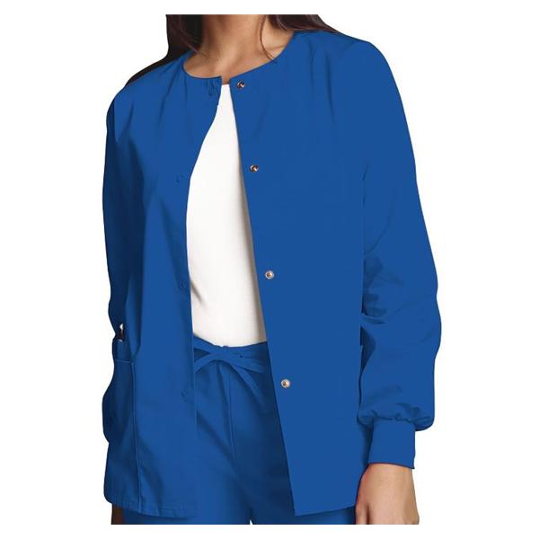 Cherokee Workwear Jacket Warm-Up 65% Polyester / 35% Cotton Womens Royal Blue 2Xl 3 Pockets Ea - 4350-ROYW-2X