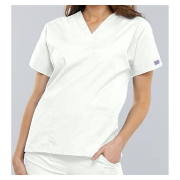 Cherokee Workwear Shirt Scrub Cherokee 4700 Womens 3X Large White Ea - 4700-WHTW-3X