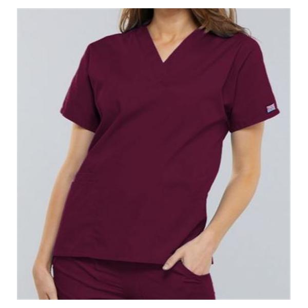 Cherokee Workwear Shirt Scrub Cherokee 4700 Womens 4X Large Wine Ea - 4700-WINW-4X