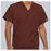 Cherokee Workwear Shirt Scrub Cherokee 4777 Unisex 5X Large Chocolate Ea - 4777-CHCW-5X