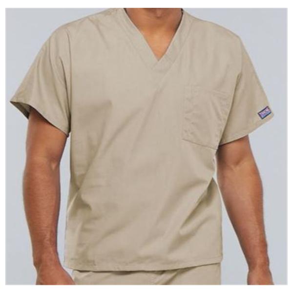 Cherokee Workwear Shirt Scrub Cherokee 4777 Unisex Small Khaki Ea - 4777-KAKW-S