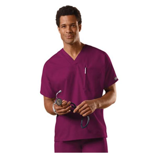 Cherokee Workwear Shirt Scrub Cherokee 4777 Unisex 3X Large Wine Ea - 4777-WINW-3X