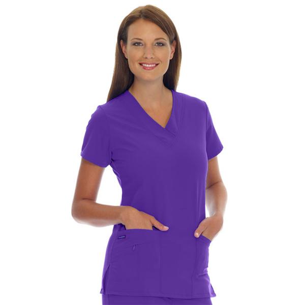 White Swan Uniform. Shirt Scrub Jockey 2206 Womens X-Small Purple Ea - 2206-122-XS