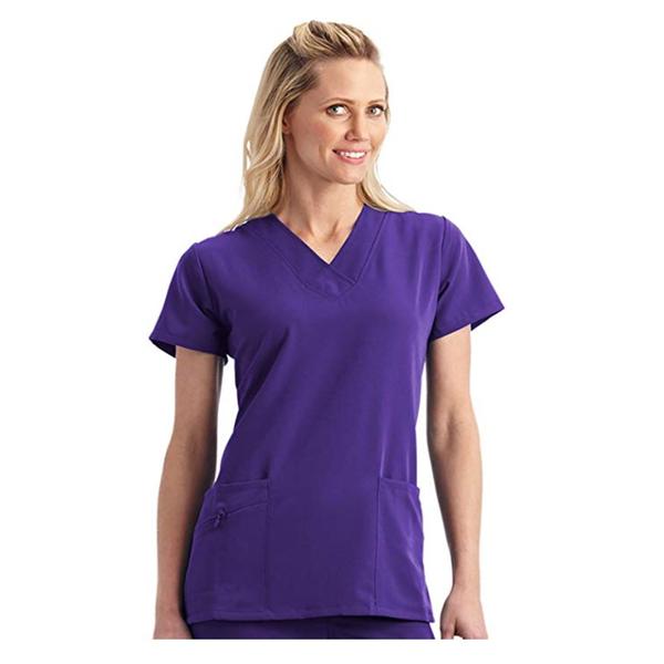 White Swan Uniform. Shirt Scrub Jockey 2206 Womens Small Purple Ea - 2206-122-S