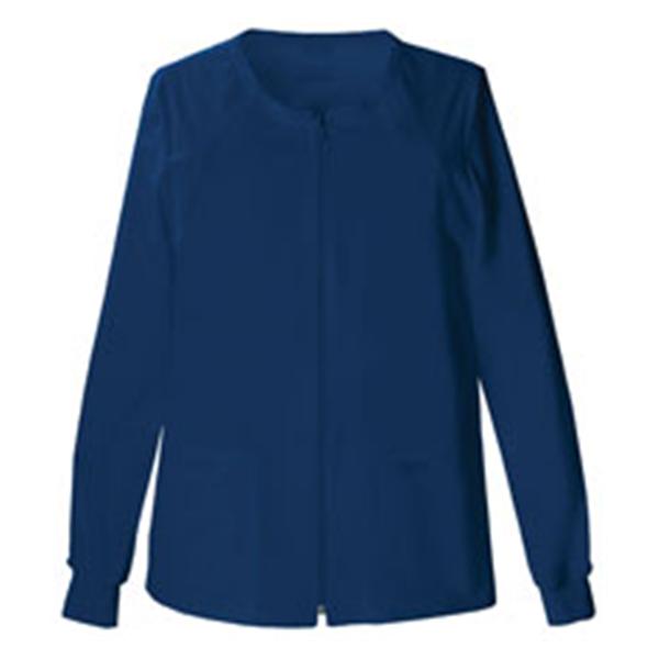 Cherokee Workwear Jacket Warm-Up 55% Cotton / 42% Polyester / 3% Spandex Womens Navy 5Xl 4Pckt Ea - 4315-NAVW-5X