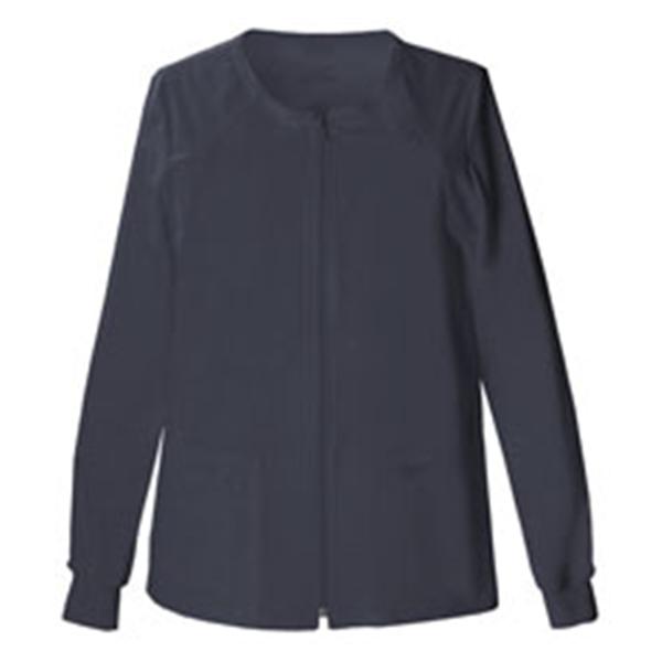 Cherokee Workwear Jacket Warm-Up 55% Cotton / 42% Polyester / 3% Spandex Womens Pewter Sm 4Pckt Ea - 4315-PWTW-S