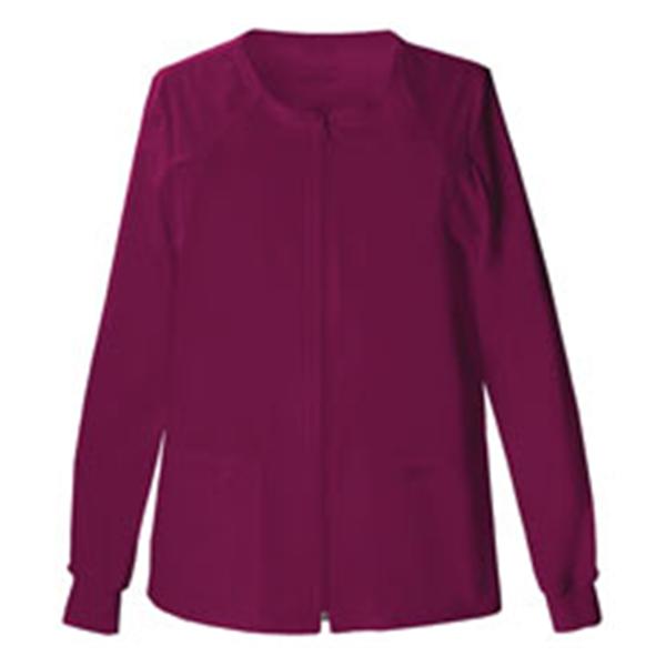 Cherokee Workwear Jacket Warm-Up 55% Cotton / 42% Polyester / 3% Spandex Womens Wine 3Xl 4Pckt Ea - 4315-WINW-3X