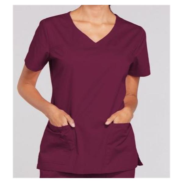 Cherokee Workwear Shirt Scrub Cherokee 4727 Womens X-Small Wine Ea - 4727-WINW-XS