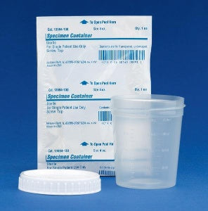 Cardinal Specimen Container Polypropylene Screw Cap 120 mL (4 oz.) Sterile OR - 13594-130