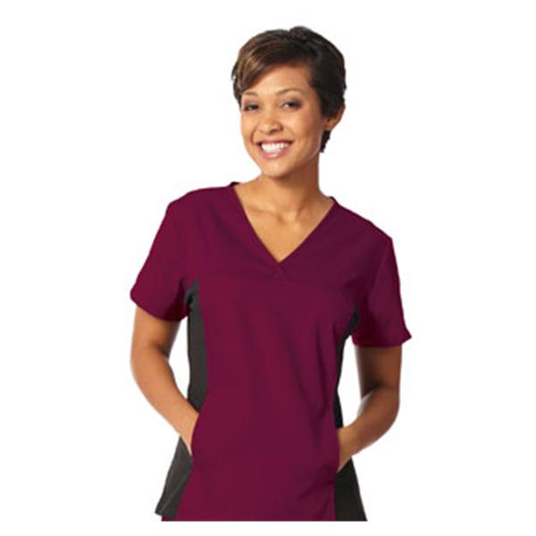 Fashion Seal Shirt Scrub Fashion Seal 7511 Womens X-Small Burgundy / Black Ea - 7511-XS