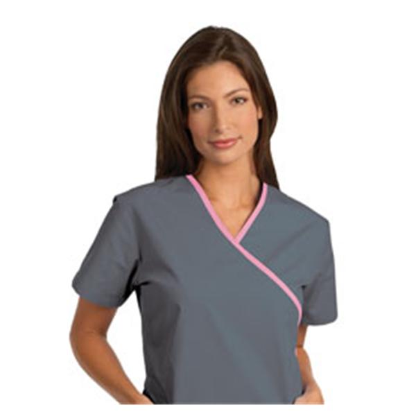 Fashion Seal Shirt Scrub Fashion Seal 7599 Womens X-Large Pewter / Pink Ea - 7599-XL