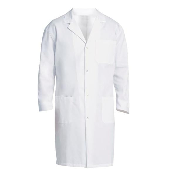 Fashion Seal Lab Coat Long 80% Polyester / 20% Cotton Mens White Medium 41 In Ea - 433-M