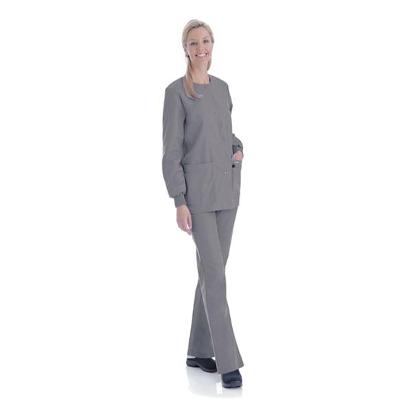 Landau Uniforms Jacket Warm-Up 65% Polyester / 35% Cotton Womens Steel Grey X-Large 4 Pockets Ea - 7525-STP-XL