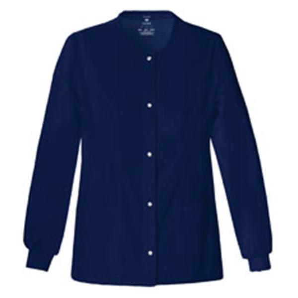 Luxe Jacket Warm-Up Poly/Ryn/Spndx Luxe W Nvy Md 27.5" 3Pkt Ea - 1330-NAVV-M