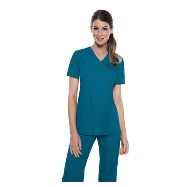 ProFlexibles Shirt Scrub Cherokee 2824 Womens Small Caribbean Blue Ea - 2824-CABB-S