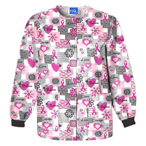 Scrub H.Q. Jacket Warm-Up 65% Polyester / 35% Cotton Cherokee Womens Print Xl 3 Pockets Ea - 4350-WRDS-XL