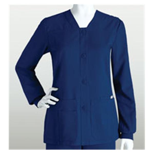 Grey's Anatomy (TM) Jacket Warm-Up 77% Polyester / 23% Rayon Womens Indigo 4X Large 4 Pockets Ea - 4435-23-4XL