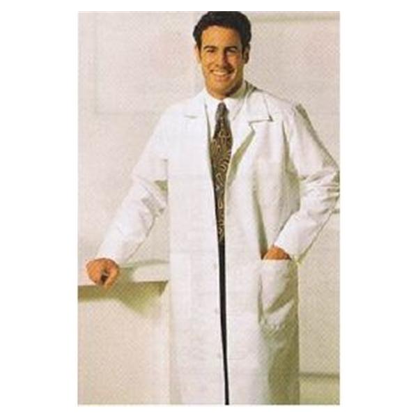 White Swan Uniform. Lab Coat 80% Polyester / 20% Cotton Essentials Mens White Size 58 39 In Ea - 47406-W58