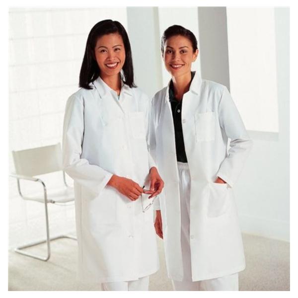 White Swan Uniform. Lab Coat 80% Polyester / 20% Cotton Encompass Womens White Size 32 39.5 In Ea - 47401-W32