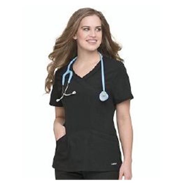 Landau Uniforms Shirt Scrub Womens X-Large Black Ea - 4033-BLK-XL
