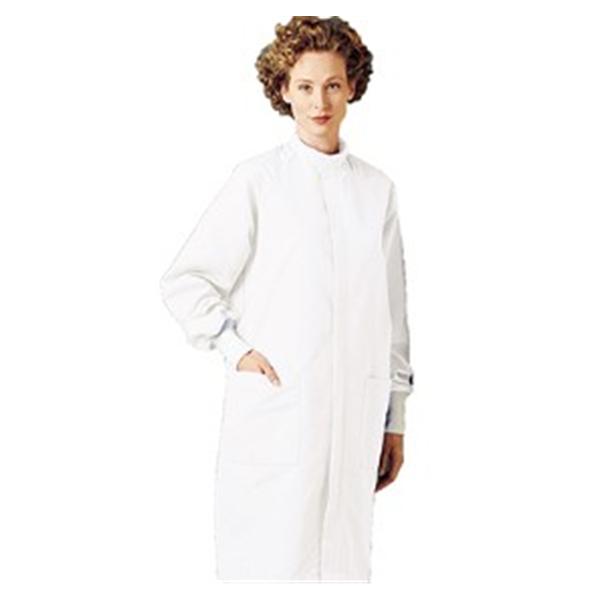 Landau Uniforms Lab Coat Barrier Lng Poly/Crbn Unsx Wht Xl 43 In Ea - 9120-WWG-XLG