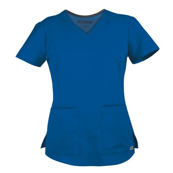 Grey's Anatomy (TM) Shirt Scrub Greys Anatomy Missy Womens 2X Large Royal Ea - 71166-08-2XL