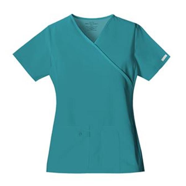 Strategic Partners Shirt Scrub Cherokee Womens Small Teal Blue Ea - 2824-TELB-S