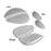 Viscolas. Wedge Insole Align Heel White Size Large 6Pr/Pike - 6073