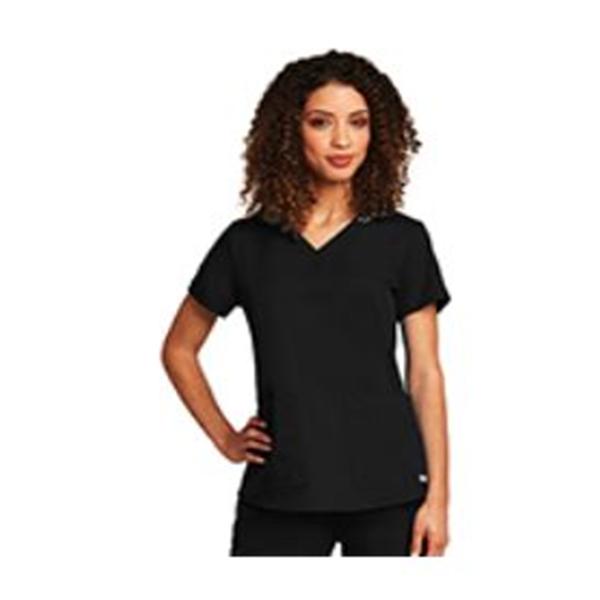 Grey's Anatomy (TM) Shirt Scrub Greys Anatomy Missy Womens Small Black Each - 71166-01-S