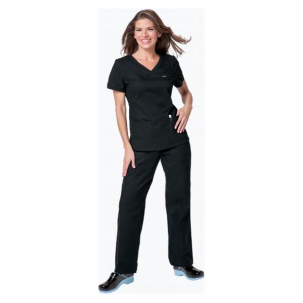 Koi by Kathy Peterson Shirt Scrub 247 Nicole Womens Large Black Ea - 247-02-L