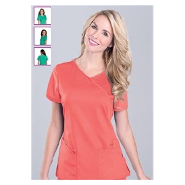 Urbane (TM) Shirt Scrub Sophie Crossover Womens Large Papaya Ea - 9577-OPAH-L