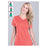 Urbane (TM) Shirt Scrub Sophie Crossover Womens 2X Large Papaya Ea - 9577-OPAH2XL